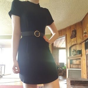 Black ribbed bodycon Garage dress lbd M